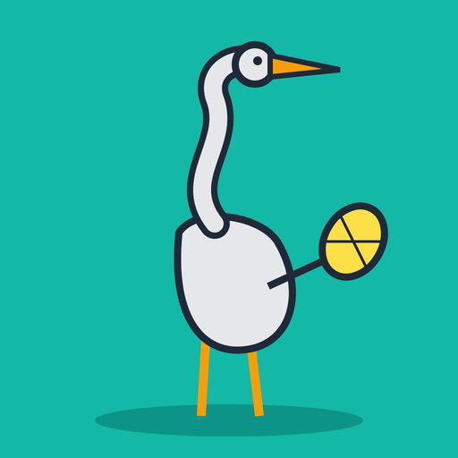 Tiny Racket Heron logo